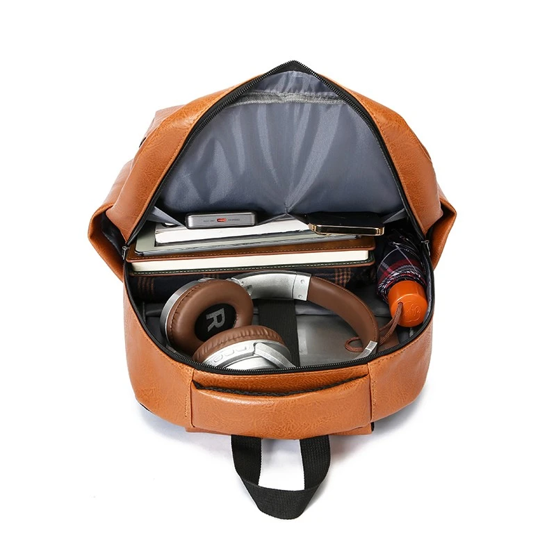 DK1166 Sac &agrave; dos imperm&eacute;able en cuir PU pour hommes