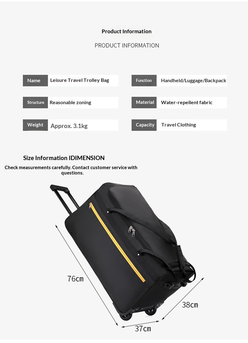 FLPN-7510-1Sac de voyage pliant à rayures en tissu Oxford de grande capacité