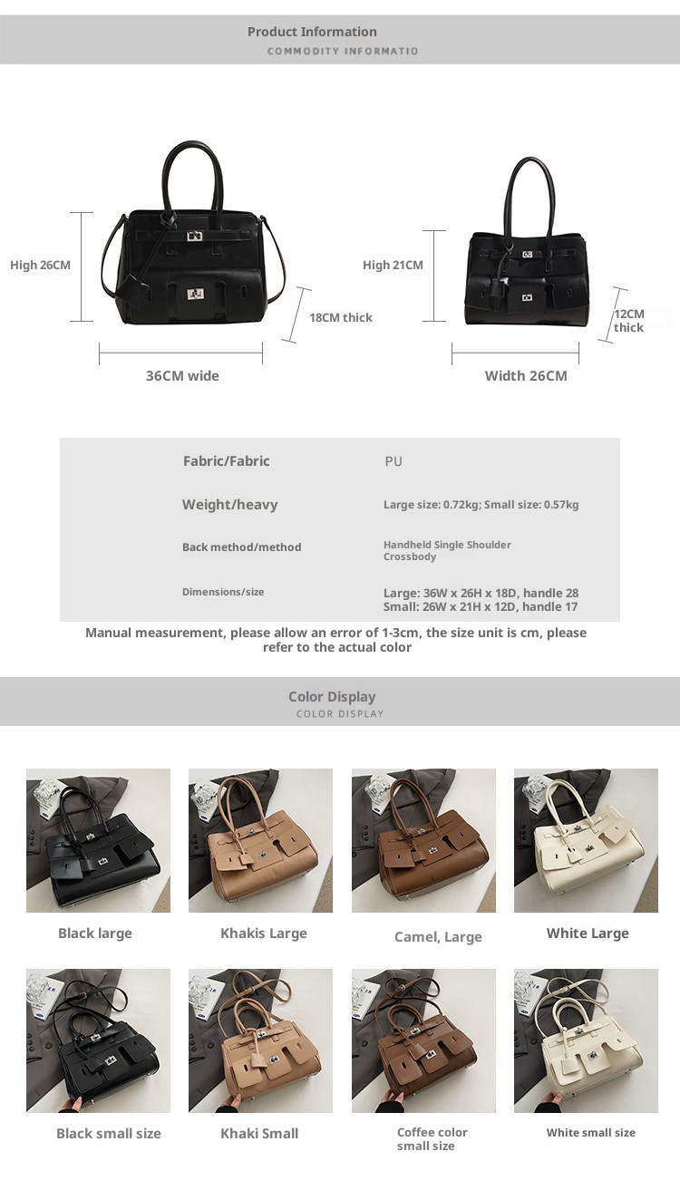 SS2751 Top Fashion Femmes Sac fourre-tout en PU noir