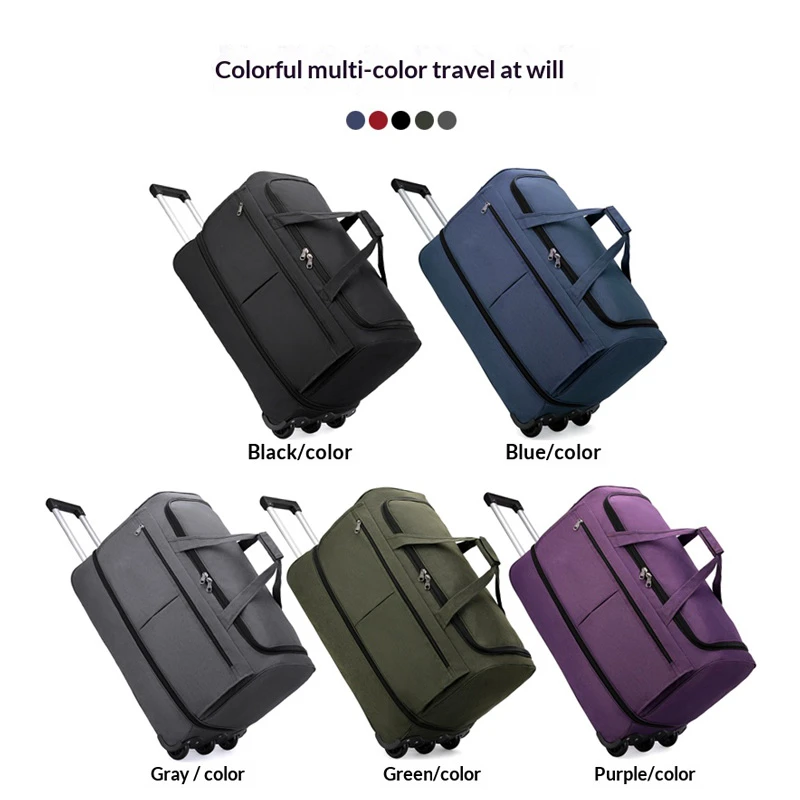 FLPN-371 Sac de sport &agrave; roulettes en nylon durable