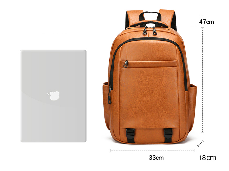 DK1166 Sac à dos imperméable en cuir PU pour hommes